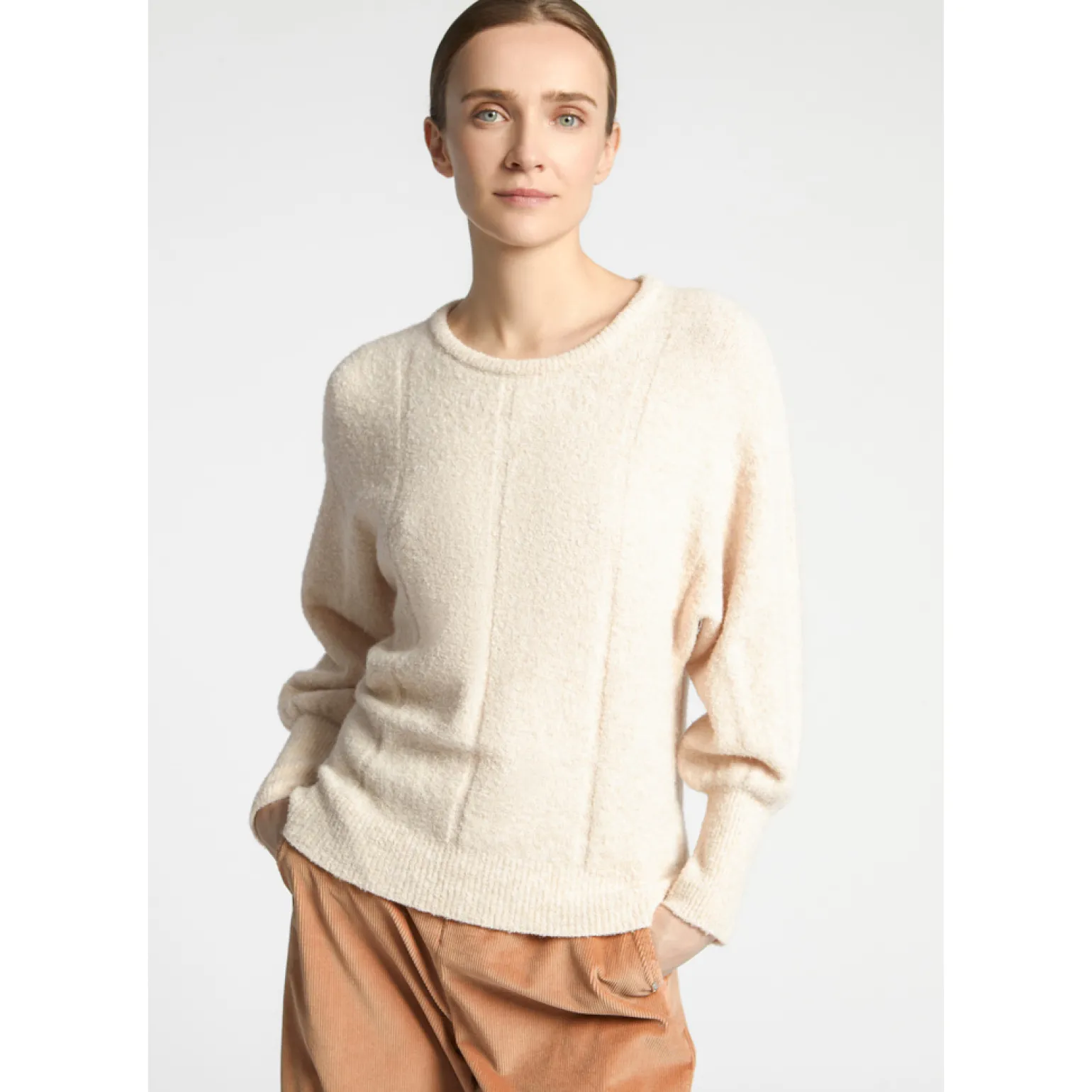 Pull met ingebreide ruit