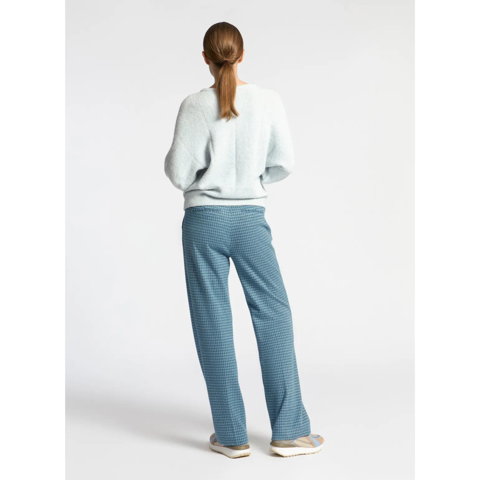 Pull met ingebreide ruit