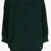Pull met lurex en fantasiesteek