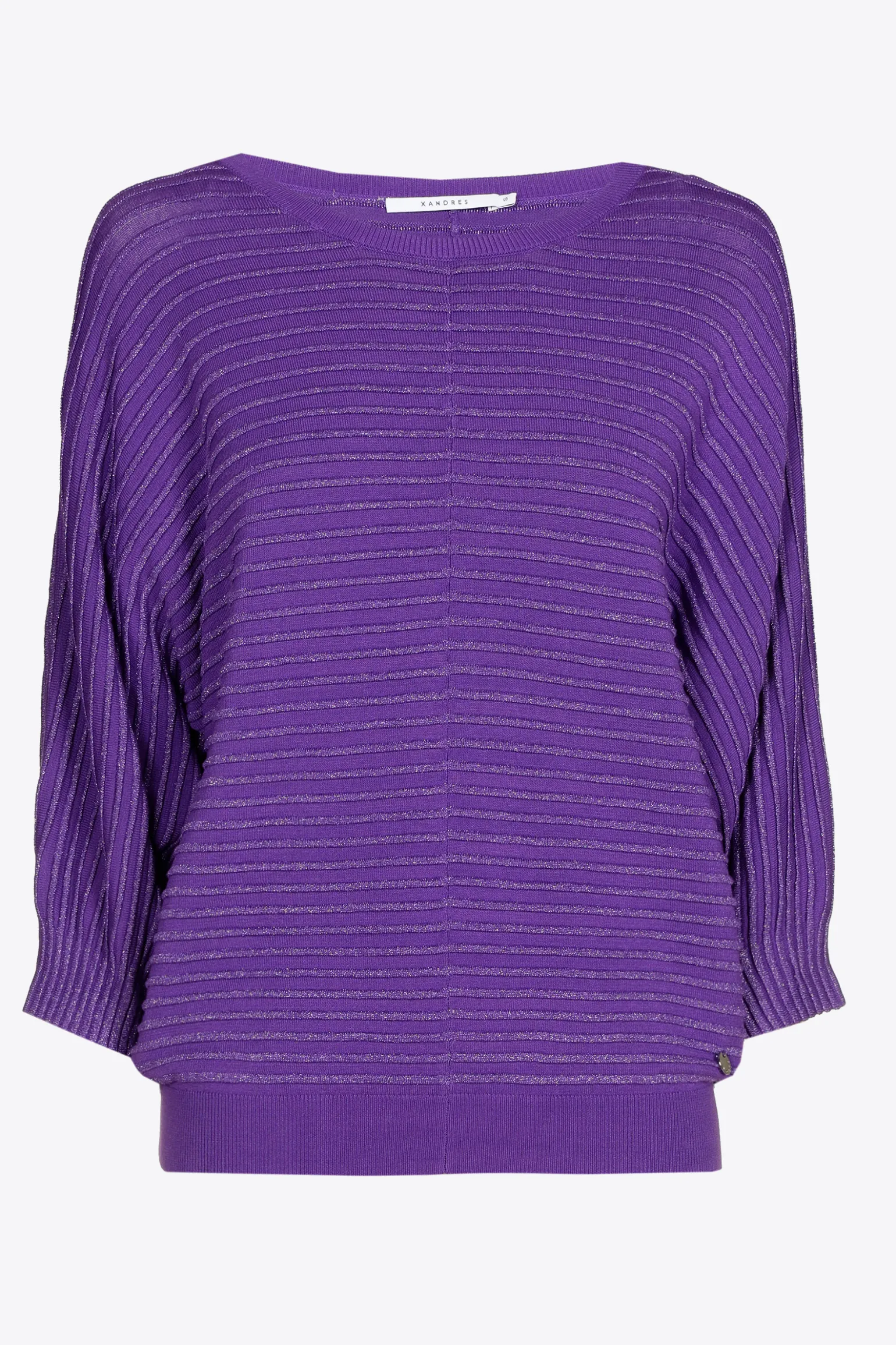 Pull met lurex en fantasiesteek