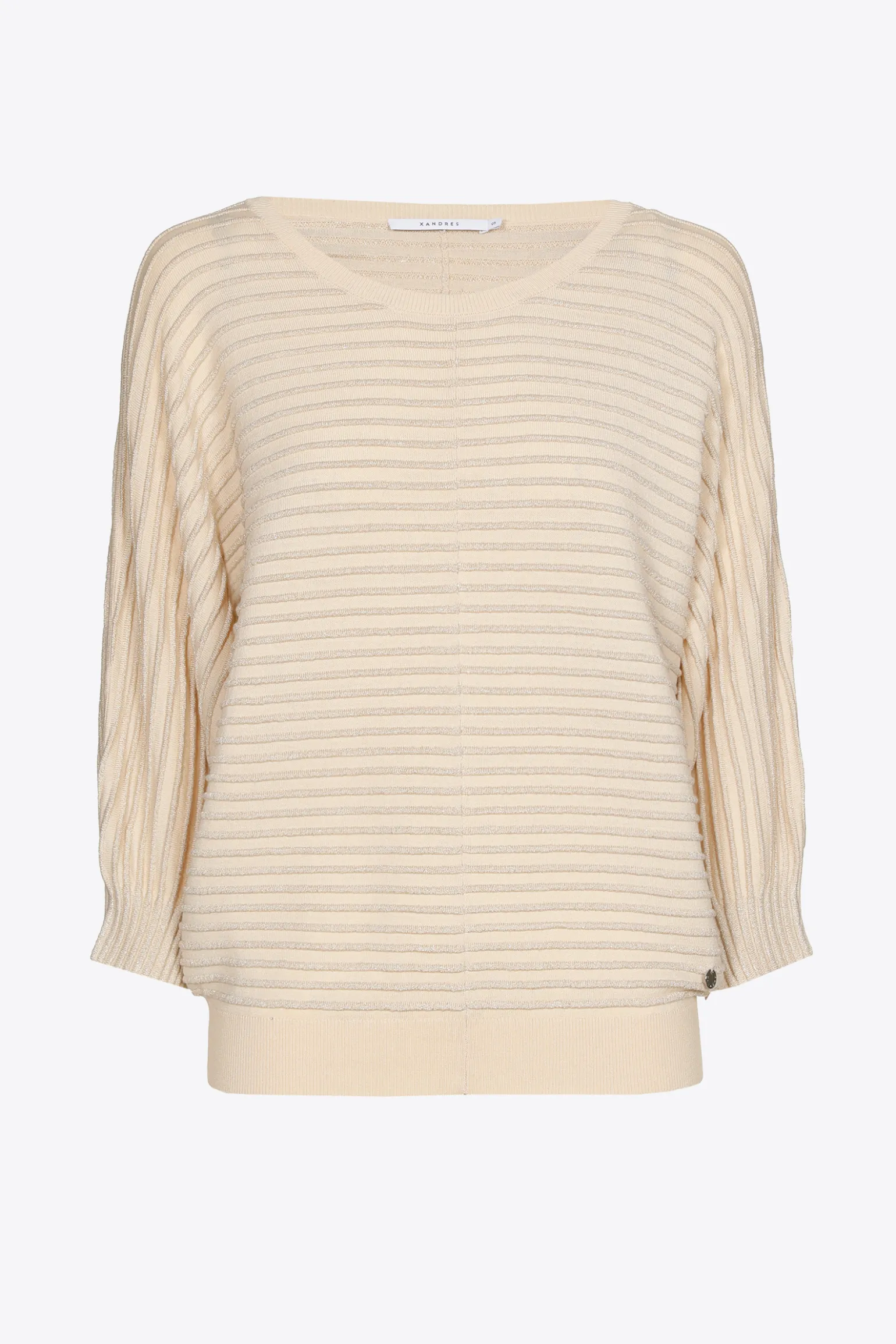 Pull met lurex en fantasiesteek
