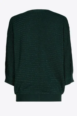 Pull met lurex en fantasiesteek