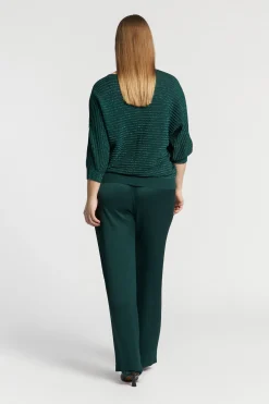 Pull met lurex en fantasiesteek