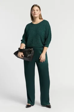 Pull met lurex en fantasiesteek