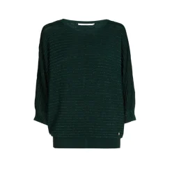 Pull met lurex en fantasiesteek