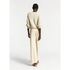 Pull met lurex en fantasiesteek