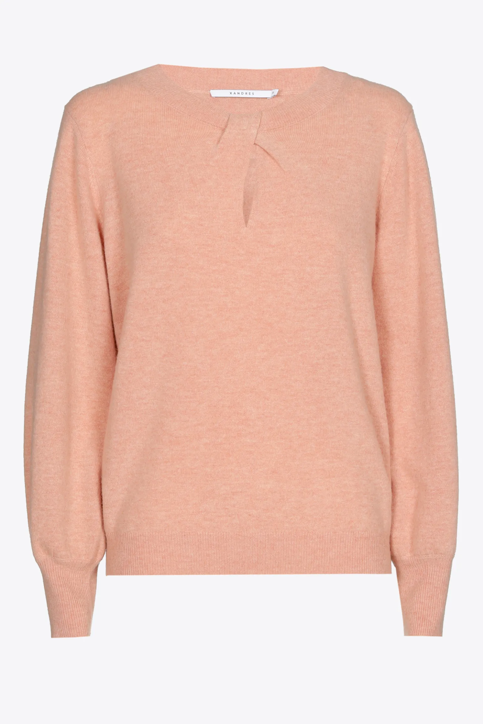 Pull met twist aan de hals