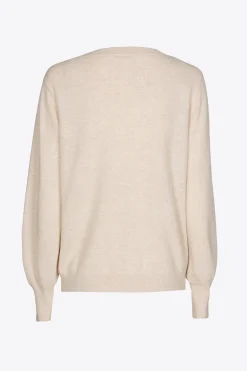 Pull met twist aan de hals