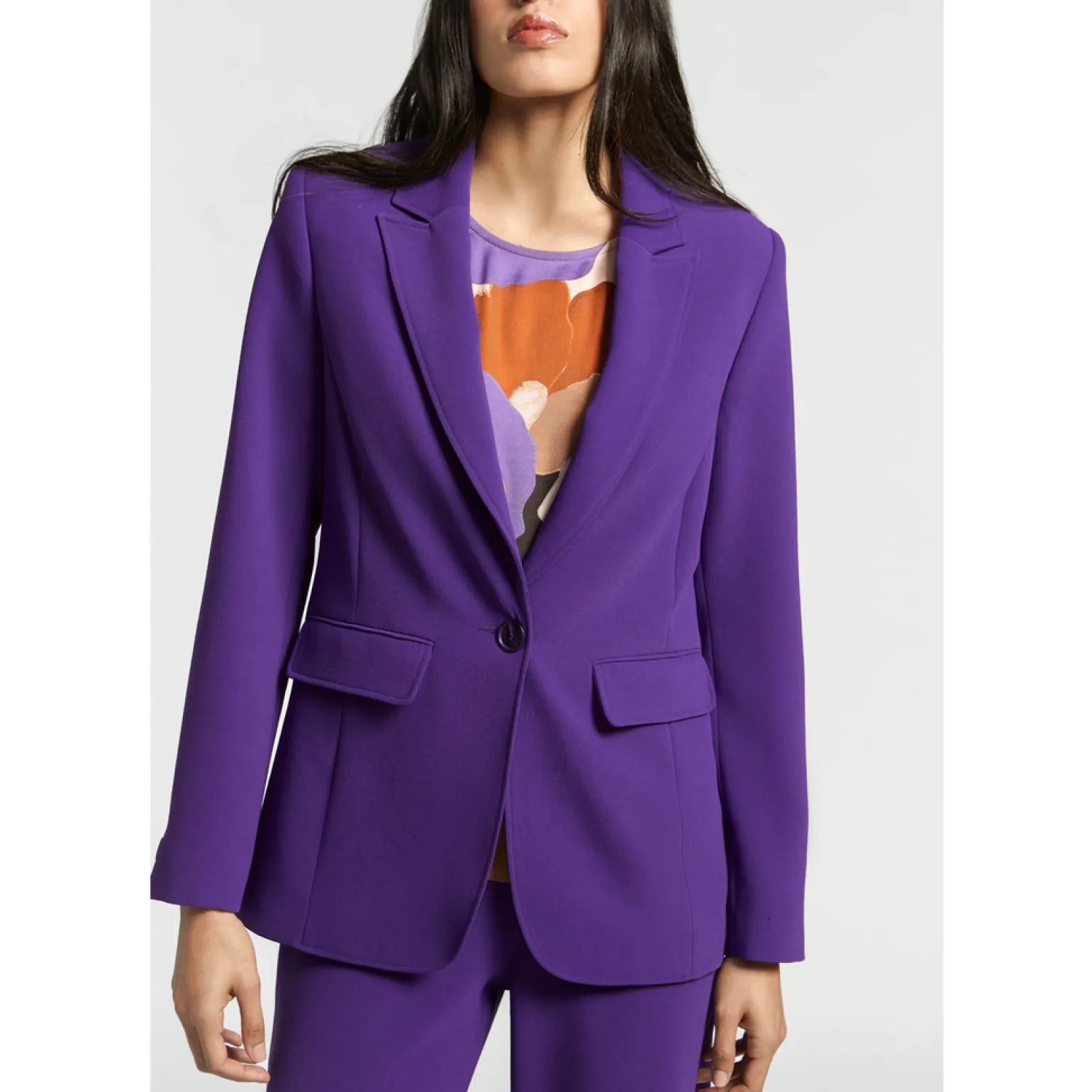 Rechte blazer met reverskraag