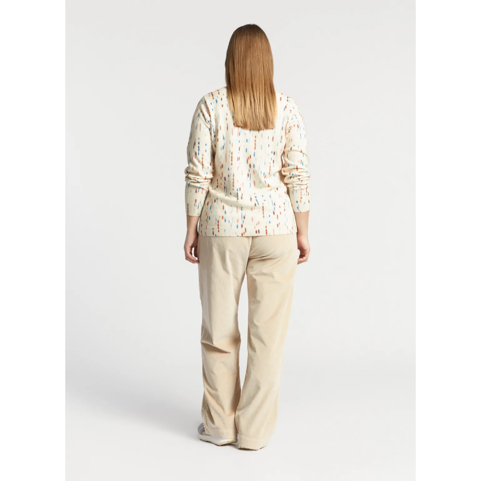 Ribfluwelen broek met stretch