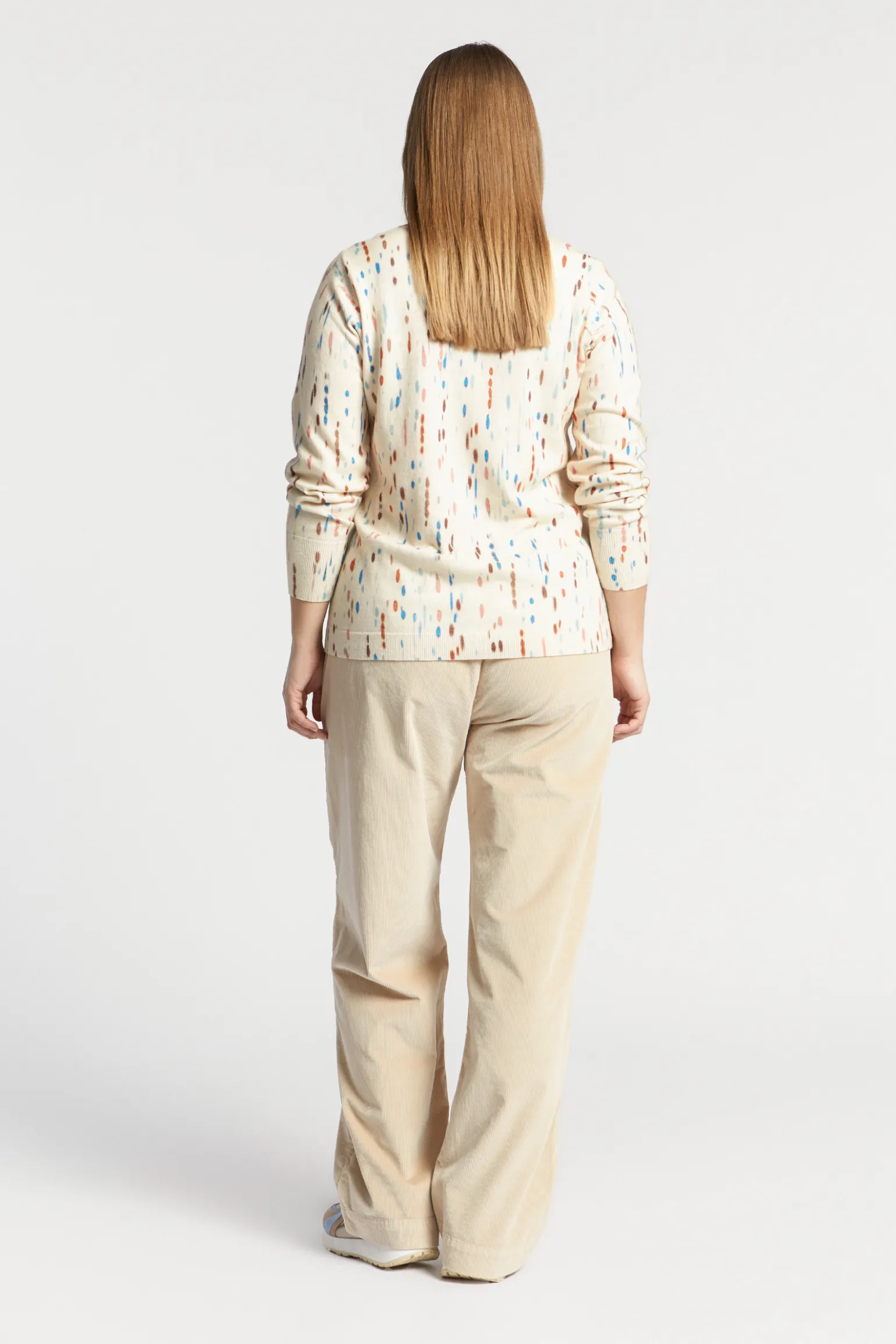 Ribfluwelen broek met stretch