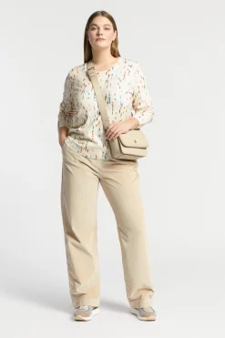 Ribfluwelen broek met stretch