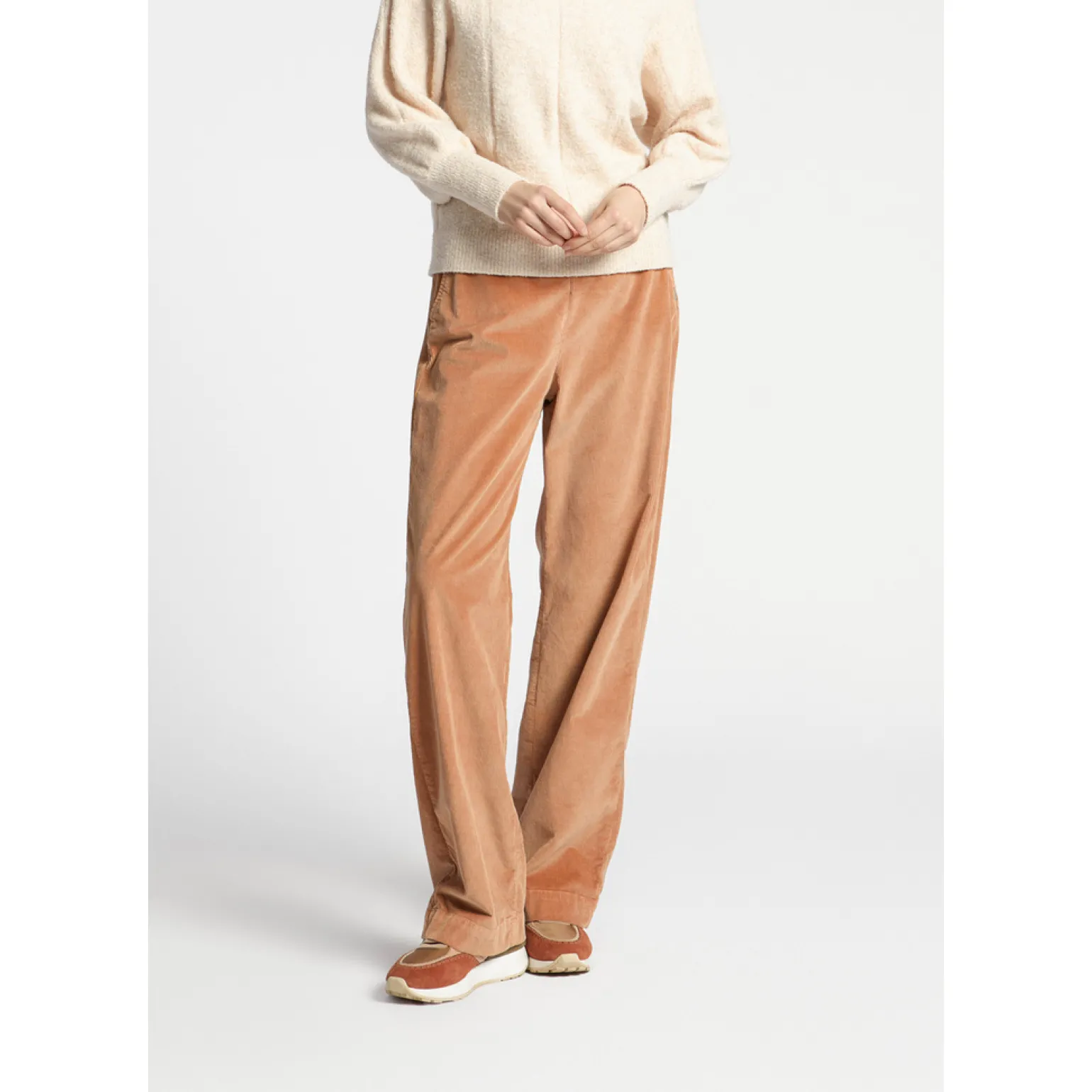 Ribfluwelen broek met stretch