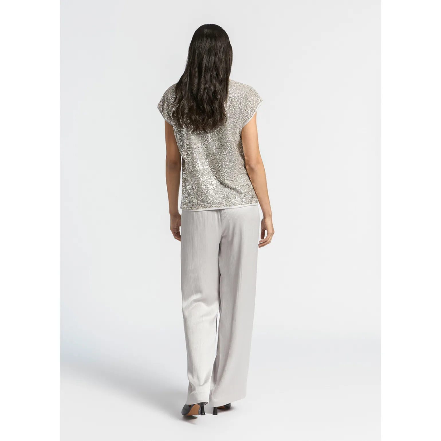 Soepele broek met rechte pijpen