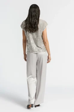 Soepele broek met rechte pijpen