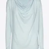 T-shirt met gedrapeerde hals