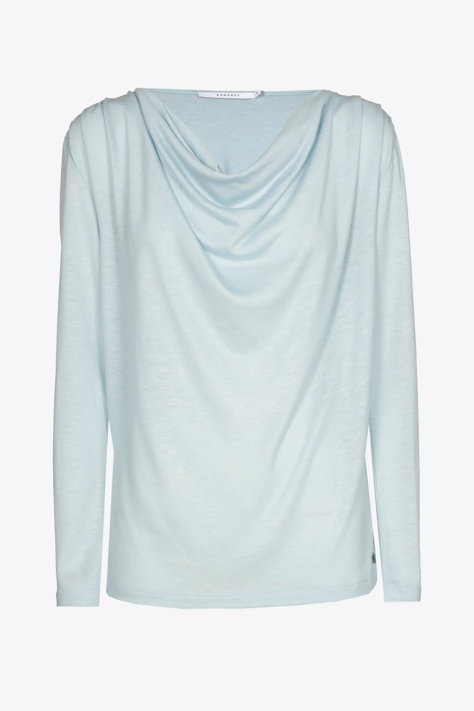 T-shirt met gedrapeerde hals