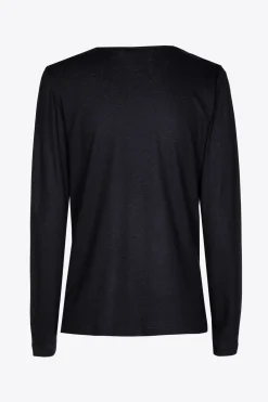 T-shirt met gedrapeerde hals