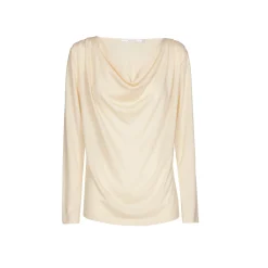 T-shirt met gedrapeerde hals