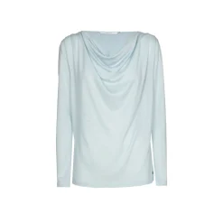 T-shirt met gedrapeerde hals