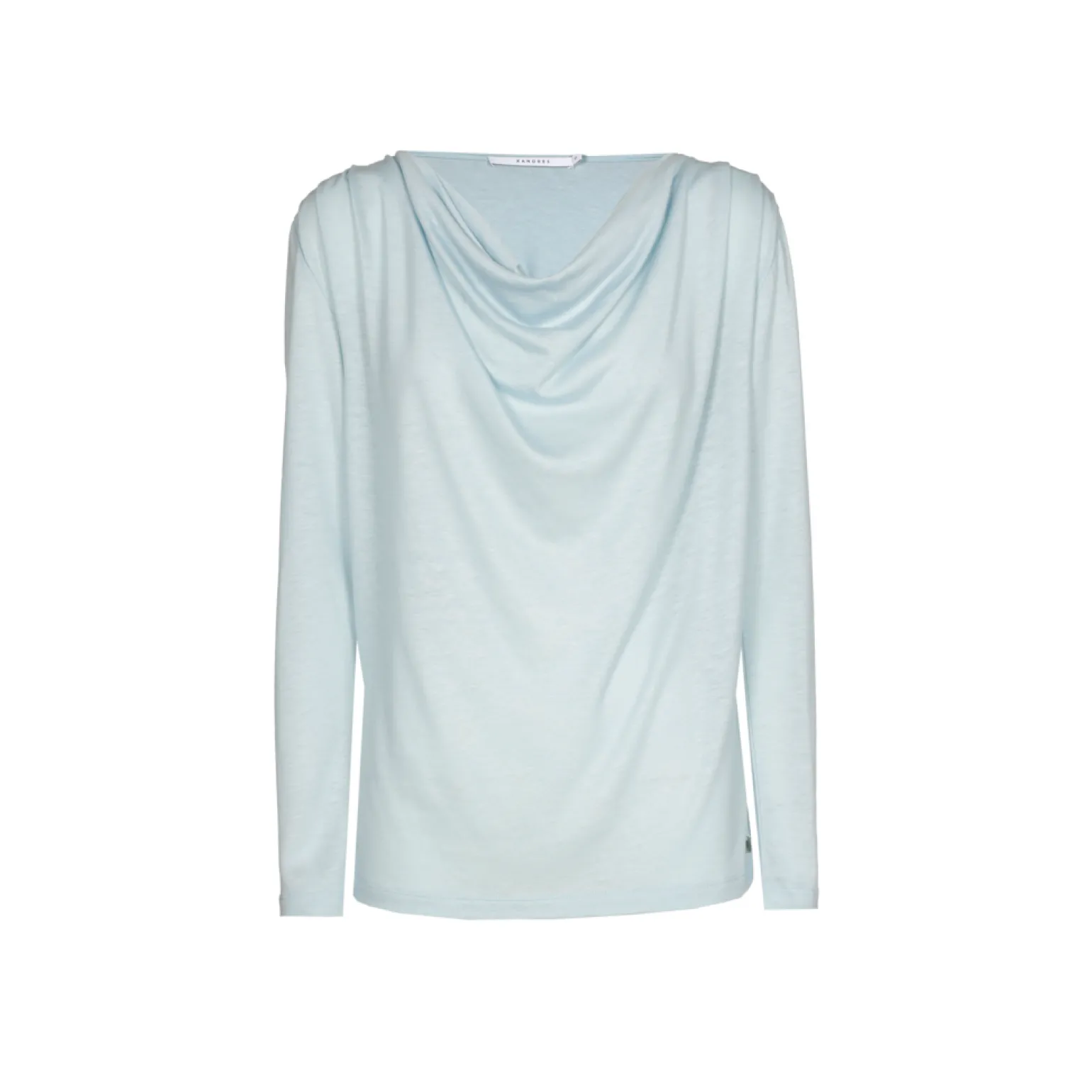 T-shirt met gedrapeerde hals