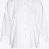 Volumineuze blouse met hemdkraag