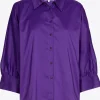 Volumineuze blouse met hemdkraag