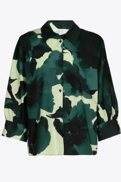 Volumineuze blouse met hemdkraag
