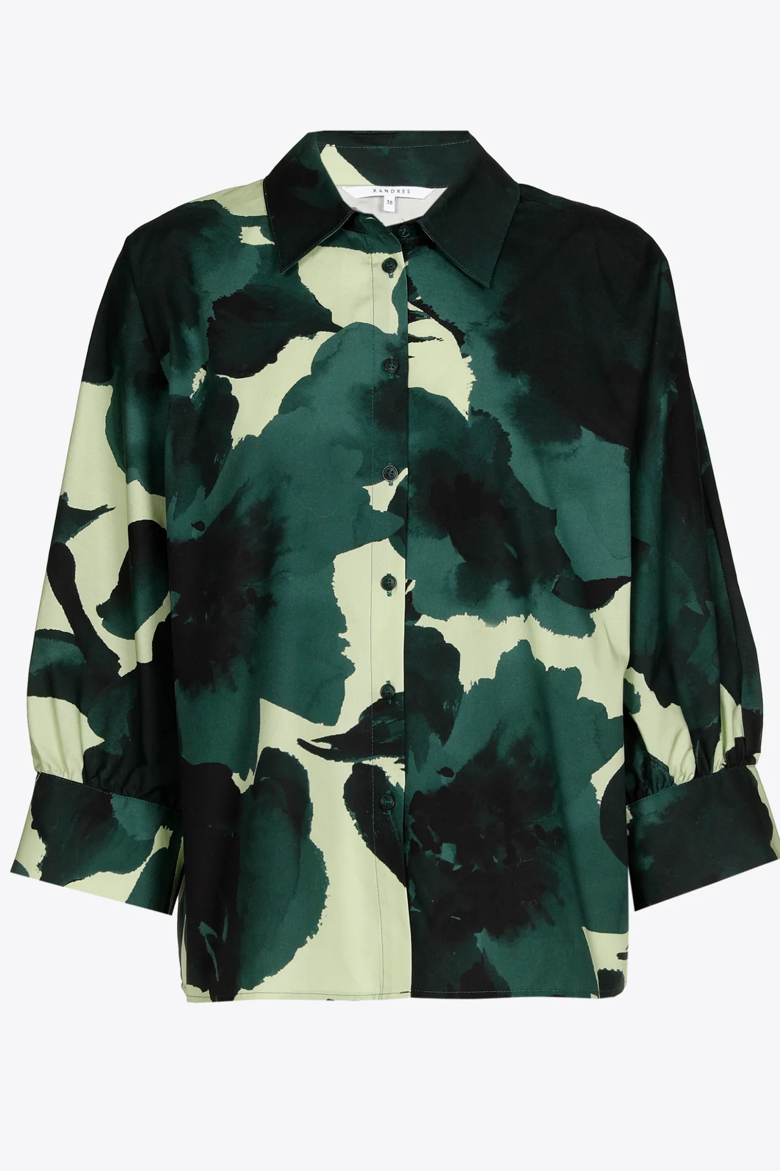 Volumineuze blouse met hemdkraag