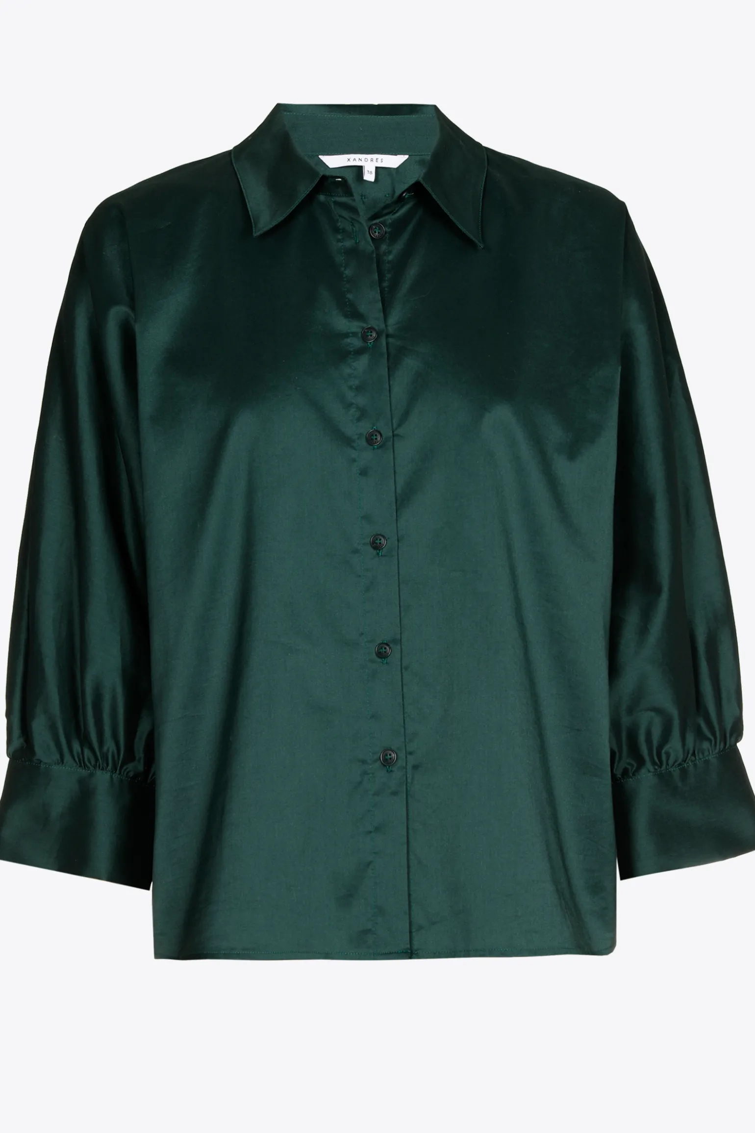 Volumineuze blouse met hemdkraag