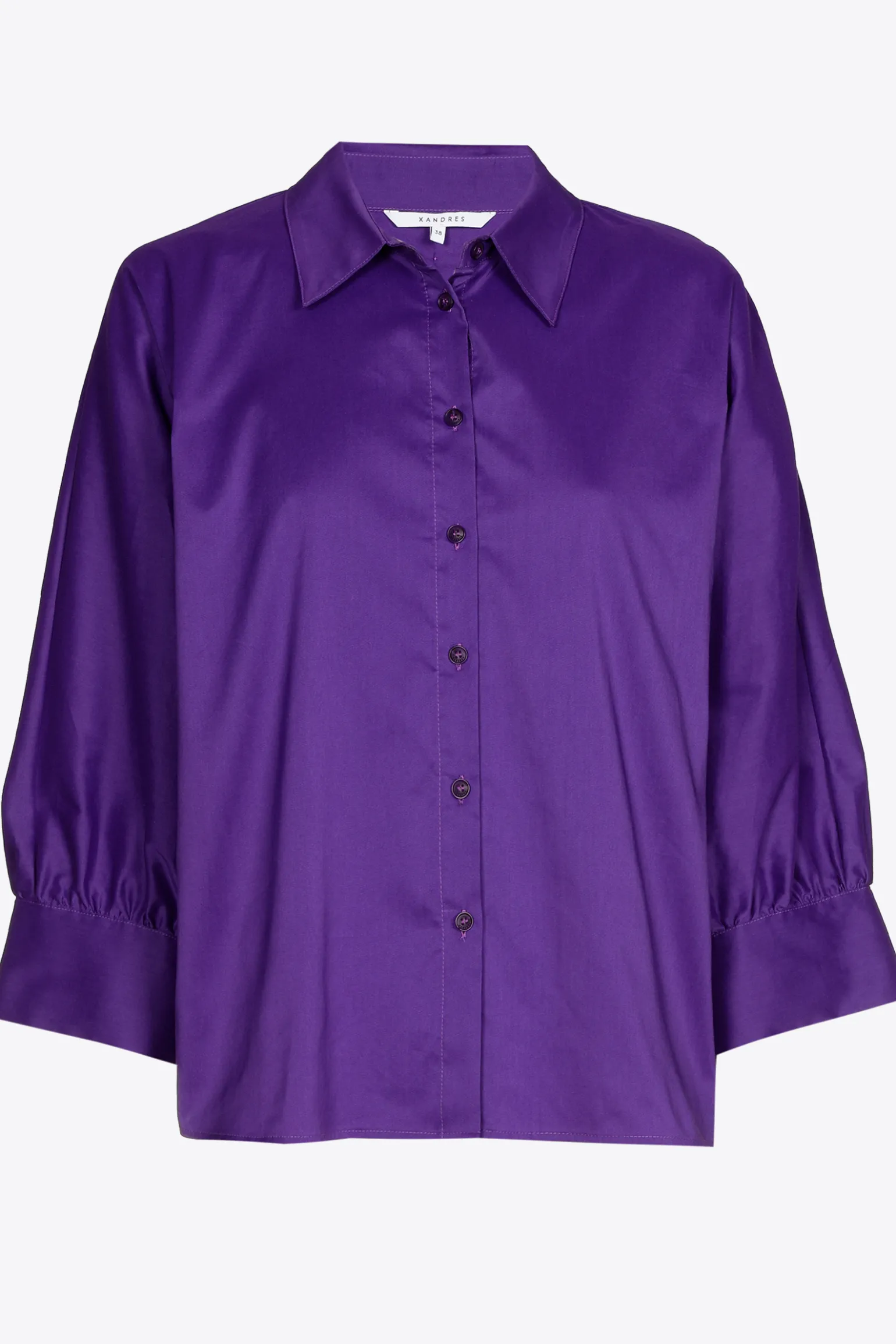 Volumineuze blouse met hemdkraag