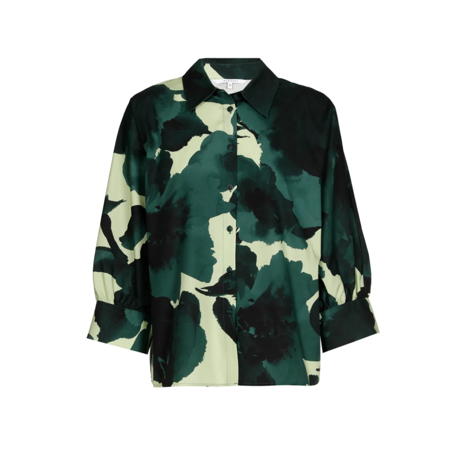 Volumineuze blouse met hemdkraag