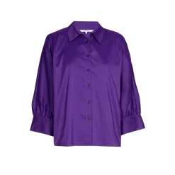 Volumineuze blouse met hemdkraag
