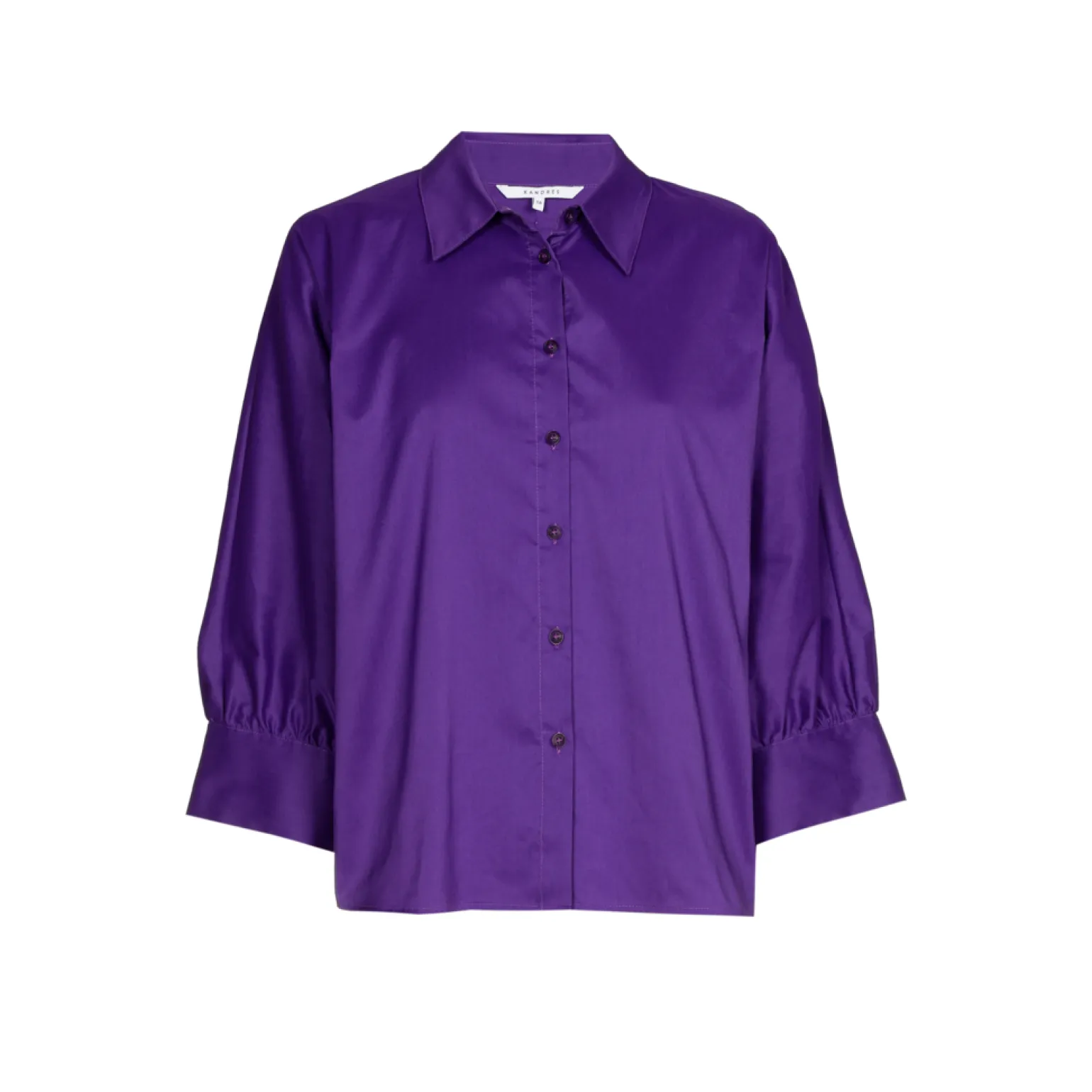 Volumineuze blouse met hemdkraag
