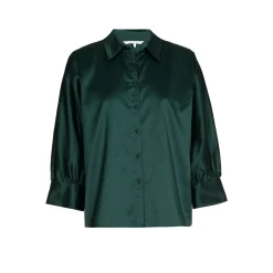 Volumineuze blouse met hemdkraag