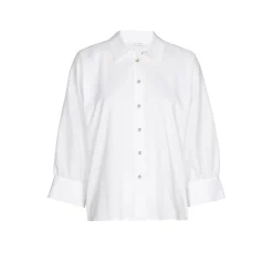Volumineuze blouse met hemdkraag
