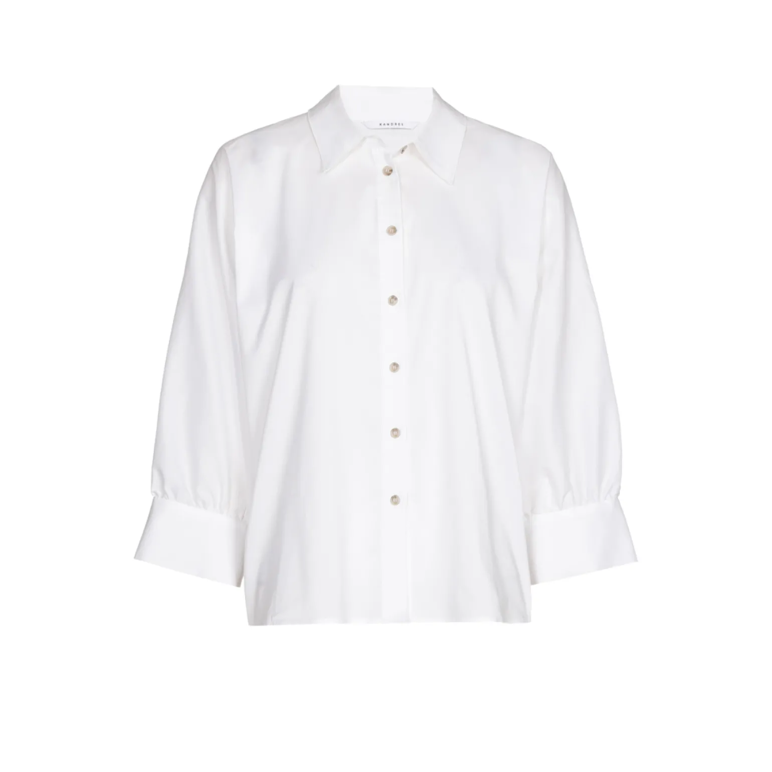Volumineuze blouse met hemdkraag
