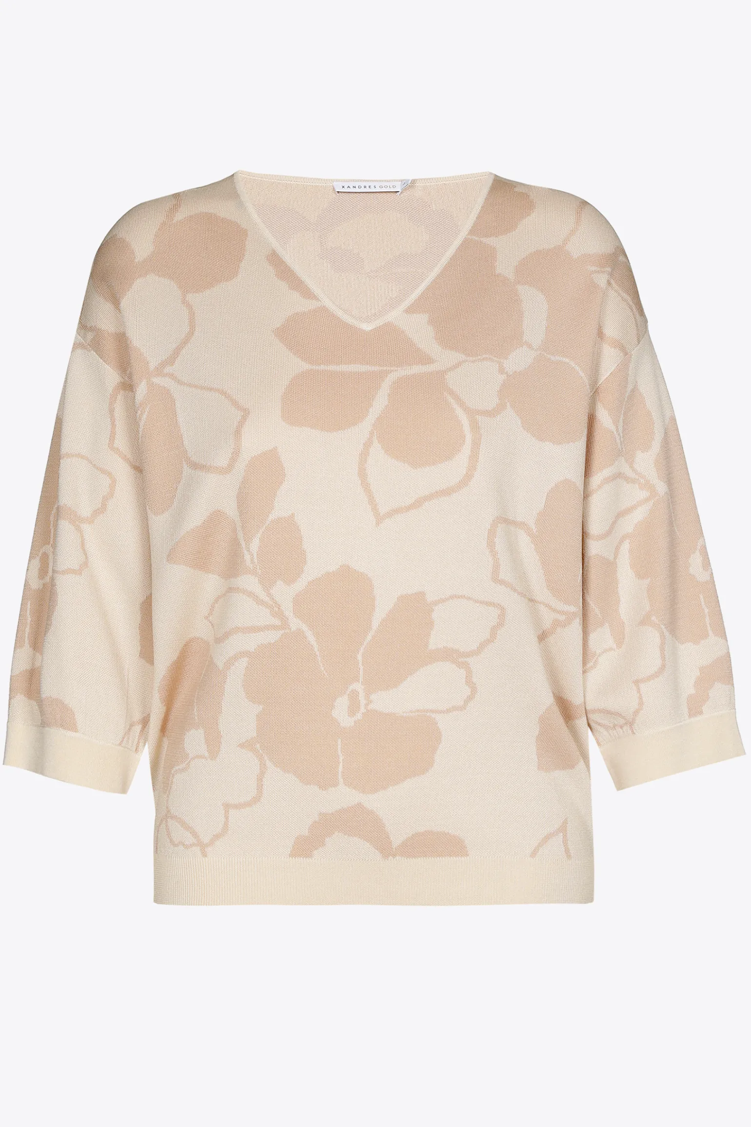 Volumineuze pull met bloemenprint