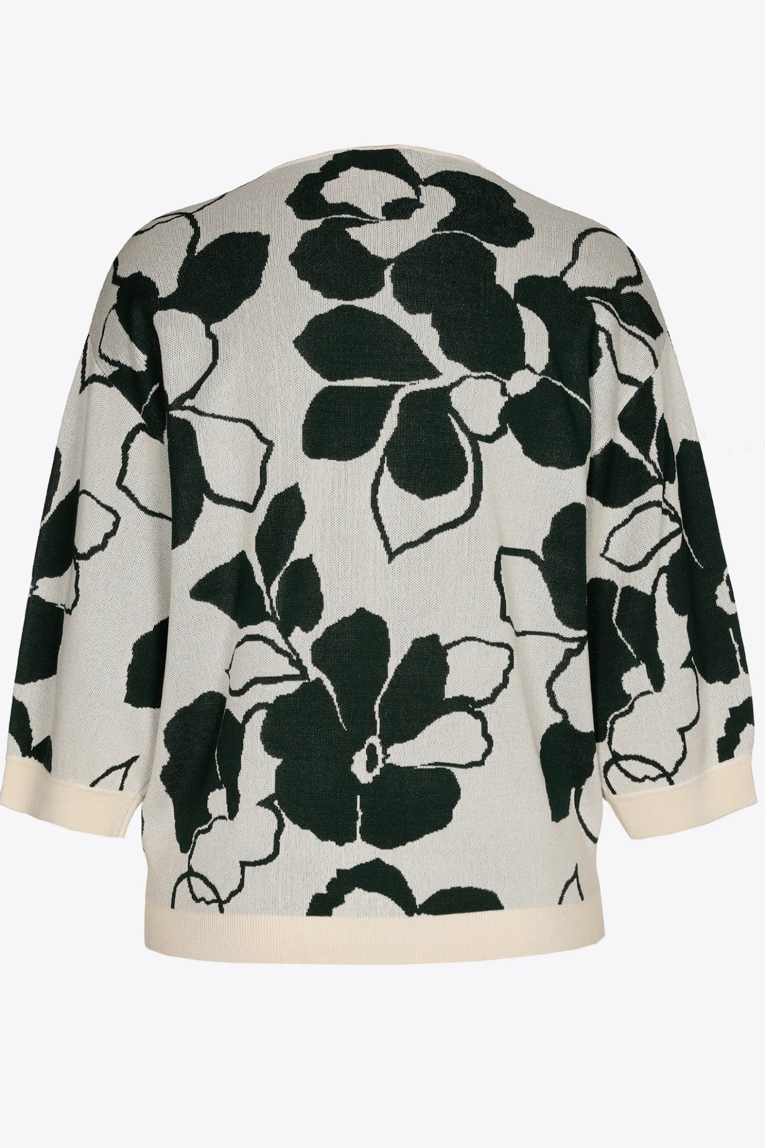 Volumineuze pull met bloemenprint