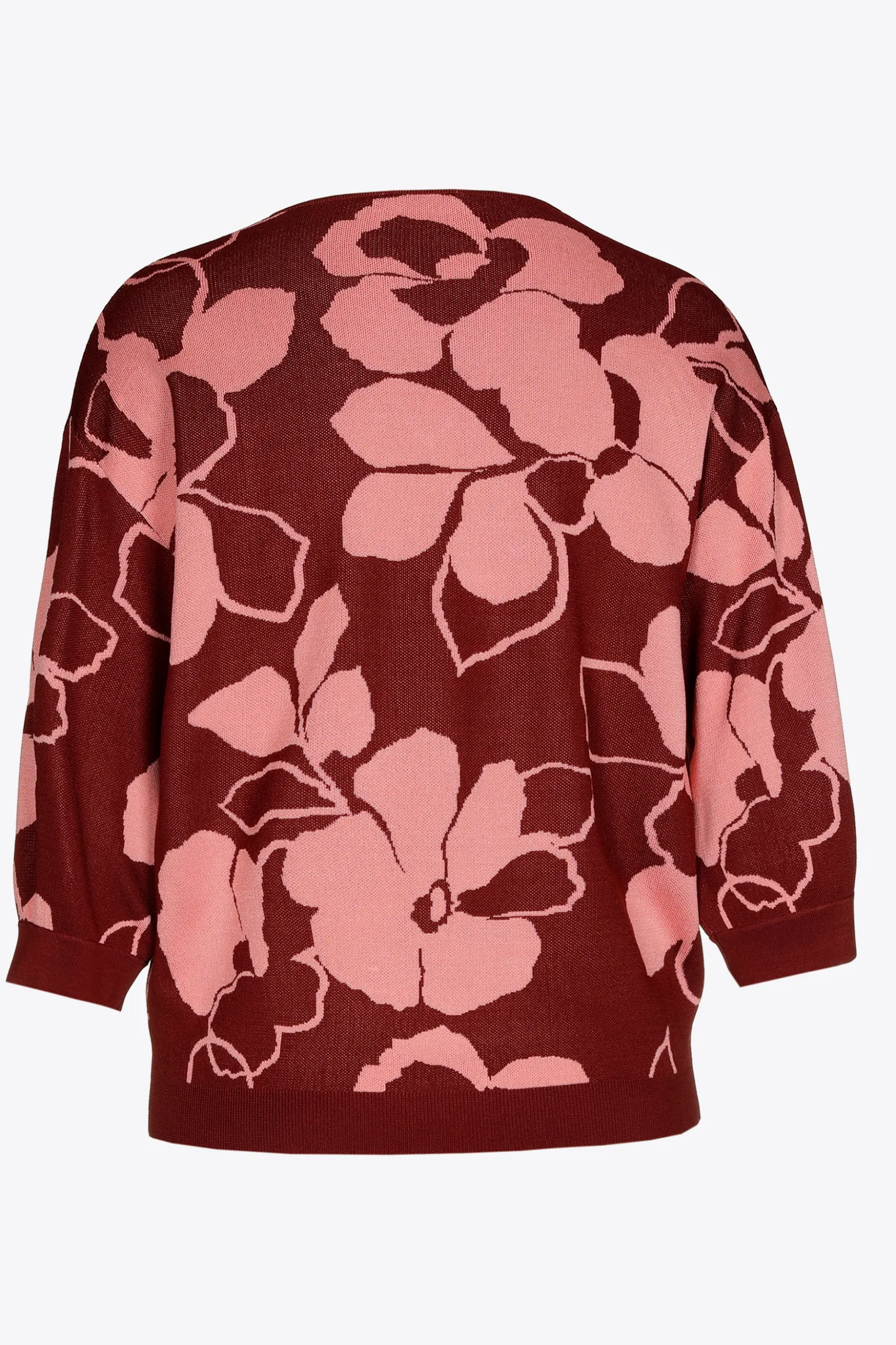 Volumineuze pull met bloemenprint