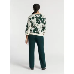 Volumineuze pull met bloemenprint