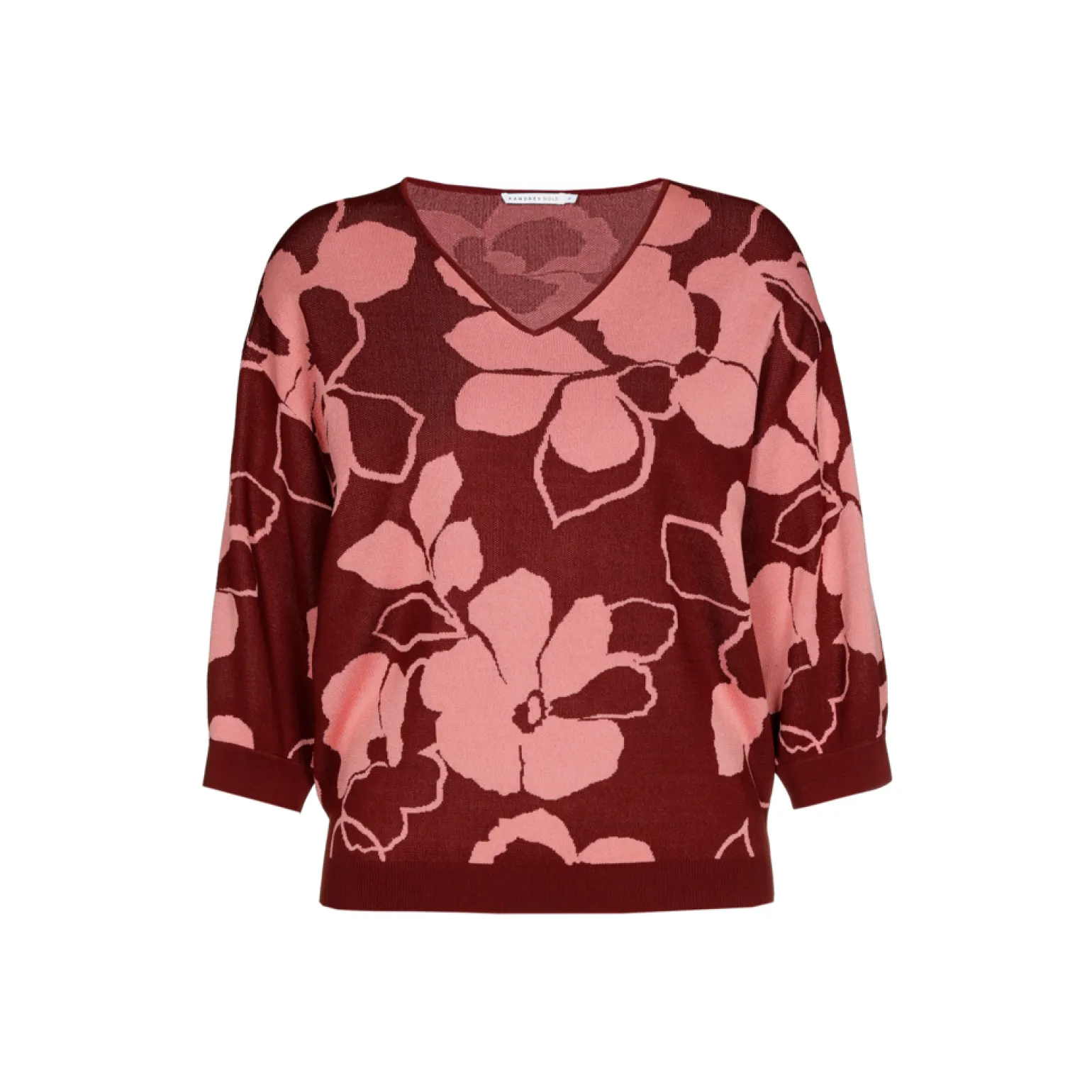 Volumineuze pull met bloemenprint