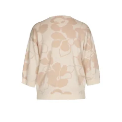 Volumineuze pull met bloemenprint