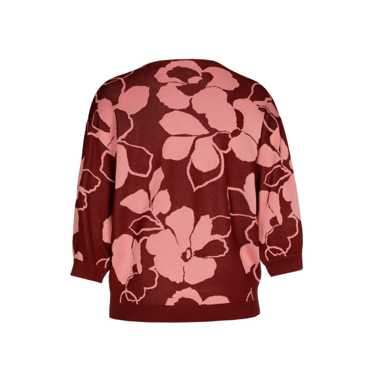 Volumineuze pull met bloemenprint