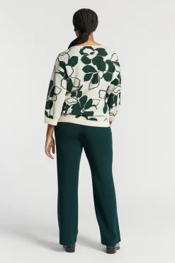 Volumineuze pull met bloemenprint