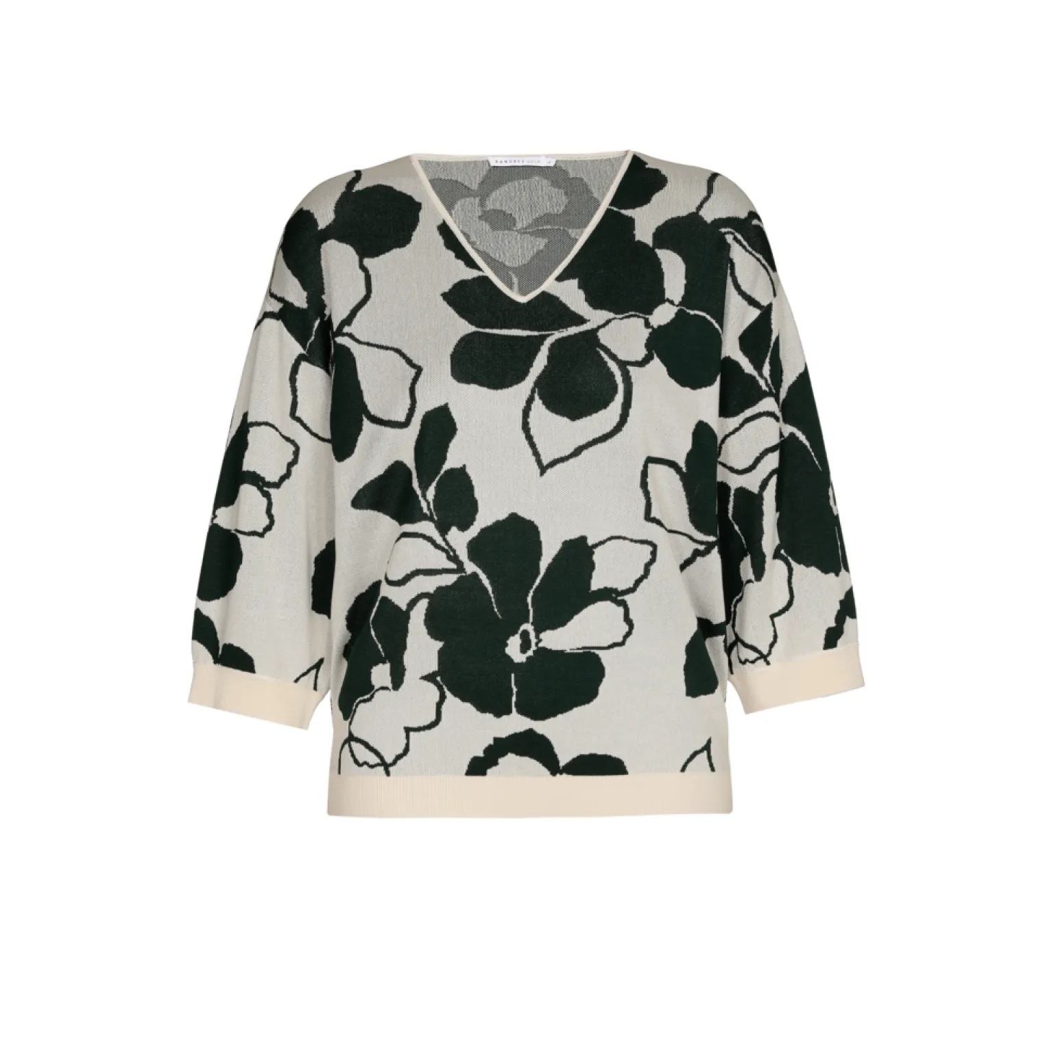 Volumineuze pull met bloemenprint