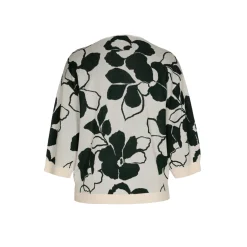 Volumineuze pull met bloemenprint