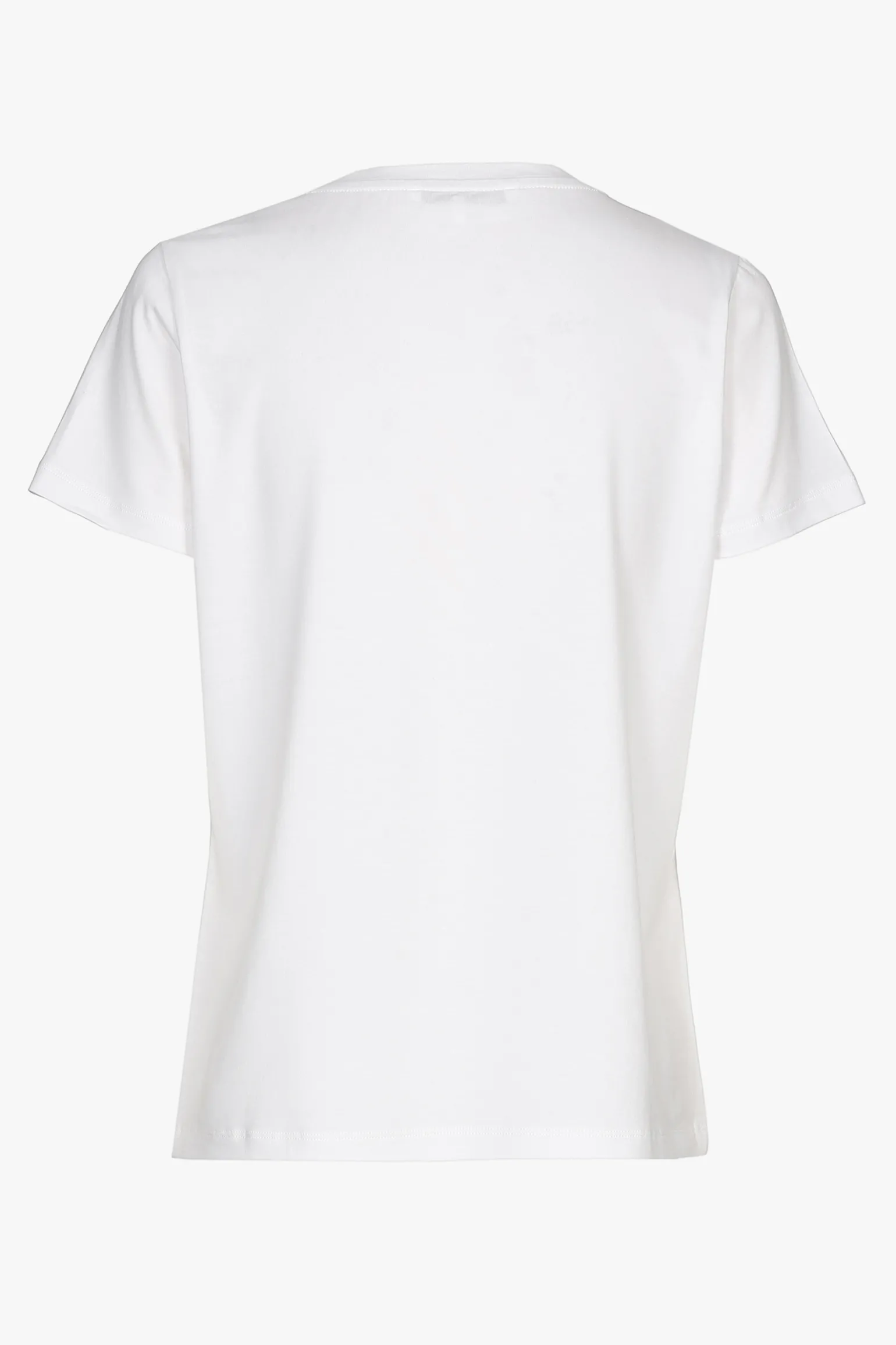 Wit T-shirt met ronde hals en korte mouwen