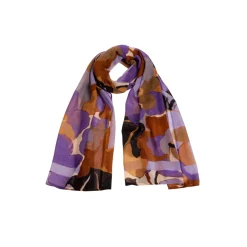 Wollen sjaal met bloemenprint