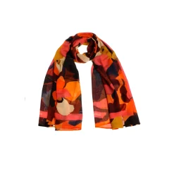 Wollen sjaal met bloemenprint